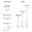 Inlite Sway Light Head Pearl Grey 12V