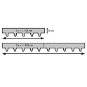 Kantopsluiting MA Edge Zwart Gecoat 8x106cm