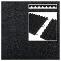 Rubbertegel 50x50x4,5cm Zwart Pen-Gat