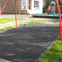 Rubbertegel 50x50x4,5cm Zwart Pen-Gat