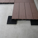 Tegeldrager 100x100x10mm Rubber Zwart