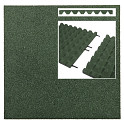 Rubbertegel 50x50x4,5cm Groen Pen-gat