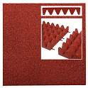 Rubbertegel 50x50x4,5cm Rood Pen-gat