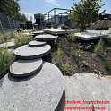 Schellevis tegel rond 60x7cm Grijs