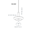 Inlite Sway Pendant 100-230V Pearl Grey