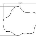 Deerconcrete Organic Straight Small Grijs