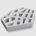 MBI Deer Organic Crosshatch Small Grijs 12cm