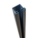 Boston alu paalprofiel voor hpl/glas RAL7016 24x17mm L-184cm tbv paal L-124/190cm