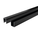 Boston Alu U-lijst start/top L175cm RAL9005 25x30mm zonder connectoren