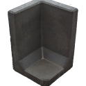 L-element 40x40/40x40 Zwart Hoek