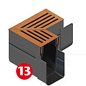 ACO Slimline Corten hoekstuk
