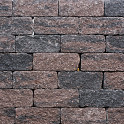 Wallblock Tumbled 12x12x30cm Brons