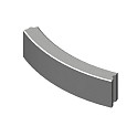 10x20 Bochtband grijs r=1.0