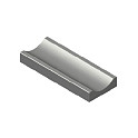 Molgoot 40x100x12cm H4,5cm Grijs