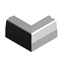 13/15x25 Hoekstuk uitwendig 90° grijs
