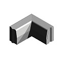 13/15x25 Hoekstuk inwendig 90° grijs