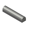 Parkstoppstein 18x20x100 2x Flach Grau, mit fuss