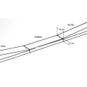 Inritverloopband 20x12x100 midden
