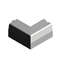18/20x25 Hoekstuk uitwendig 90° grijs