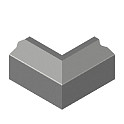 4/12x25 rijwielpadband hoekstuk uitwendig  90°