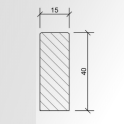 15x40x100 Betonband Grijs