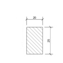 20x25x100 Betonband Grijs