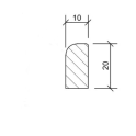 Gazonband Top 90° 10x20x100 Grijs