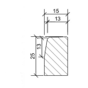 13/15x25x100 Betonband Grijs