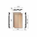 Pan VLM Standard Mulden Leikleur mat engobe