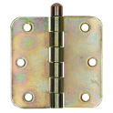 Gerolde knopscharnier 76x76 hoek z.geel  /st