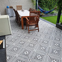 MBI GeoCeramica Entree 60x60x4 Concreet Flower Decor