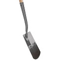 Spade met hals blank geslepen 76cm glasfiberkern