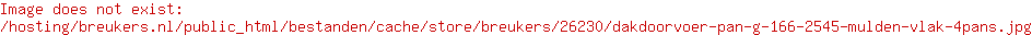 Dakdoorvoer Pan G 166 25/45' Mulden Vlak 4pans