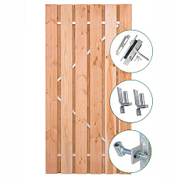 Tuindeur Douglas Extra breed 195x120cm incl.Slot