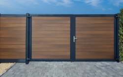 Boston maatwerk Dubbele poort groot max (B) 400cm (H) 200cm incl insteekslot