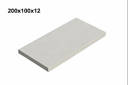 Betonplaat vlak 200x100x12 grijs