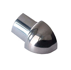 Tegelstrip RVS 8mm Kwartrond Hoekstuk