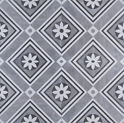 MBI GeoCeramica Entree 60x60x4 Concreet Flower Decor
