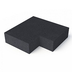 Schellevis Traptrede 90° 40x20 Carbon Binnenhoek