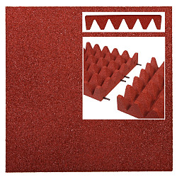 Rubbertegel 50x50x4,5cm Rood Pen-gat