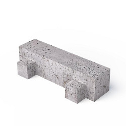 Schellevis Klinker met nokken 40x10x10 Grijs