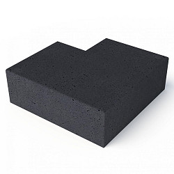Schellevis Traptrede 90° 40x20 Carbon Buitenhoek