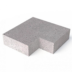 Schellevis Traptrede 90° 37x15 Grijs Binnenhoek