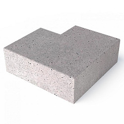 Schellevis Traptrede 90° 37x15 Grijs Buitenhoek