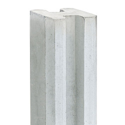 Betonpaal Vecht Grijs 10x10x270 Sleuf Tussenpaal