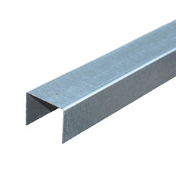 U profiel staal t.b.v. betonpaal/muur 228 cm