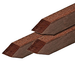 Paal 8,5x8,5x275 Hardhout Geschaafd
