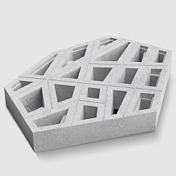 MBI Deer Organic Crosshatch Small Grijs 12cm
