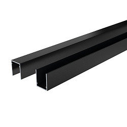 Boston Alu U-lijst start/top L175cm RAL9005 25x30mm zonder connectoren