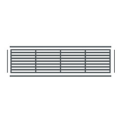 Boston Decopaneel Paxos horizontaal 45x175 cm dikte 2 mm RAL7016